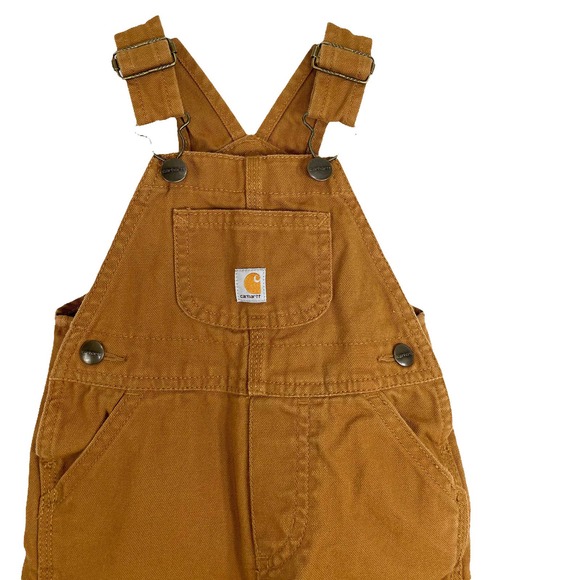 Carhartt Canvas Duck Bib Overall Sz 12M - Picture 2 of 7